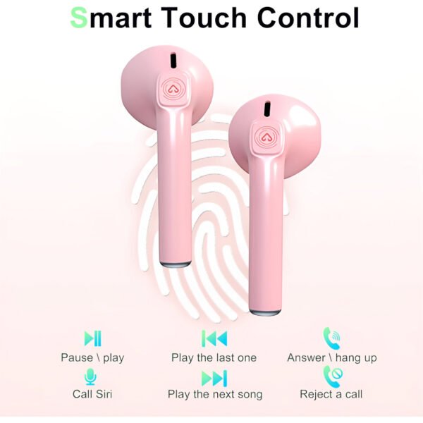 THREE PEACHES TWS Q Five Bluetooth 5.3 Noise-Cancelling, IPX4 Waterproof Elegant Design Earbuds - Image 9