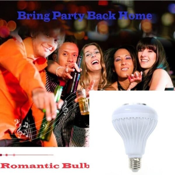 Wireless Bluetooth Speaker 12W RGB Bulb Lamp Smart Led Music Player Audio With Remote Control - Image 3