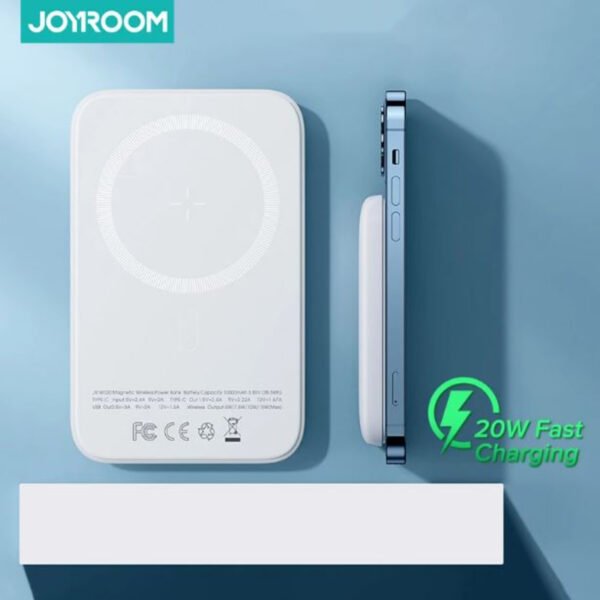 oyroom JR-W020 Magnetic Wireless Power Bank in Black – 10000mAh Capacity with MagSafe Compatibility for Seamless Charging - Image 4