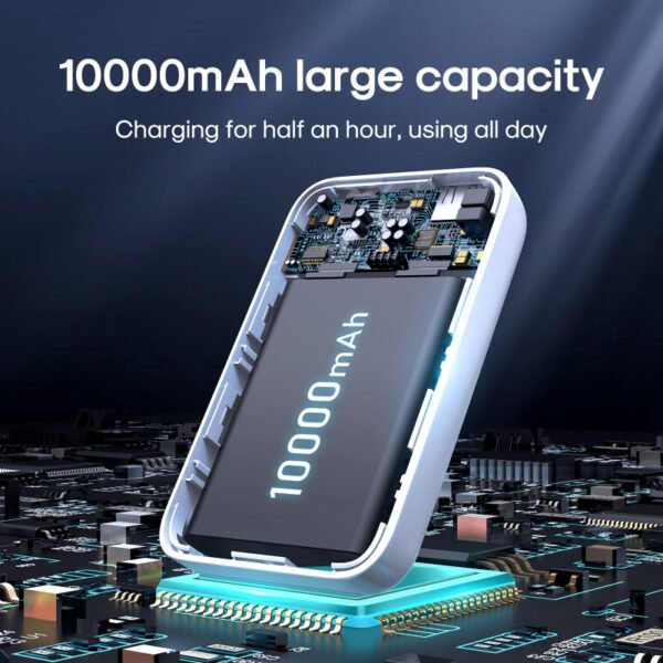 oyroom JR-W020 Magnetic Wireless Power Bank in Black – 10000mAh Capacity with MagSafe Compatibility for Seamless Charging - Image 7