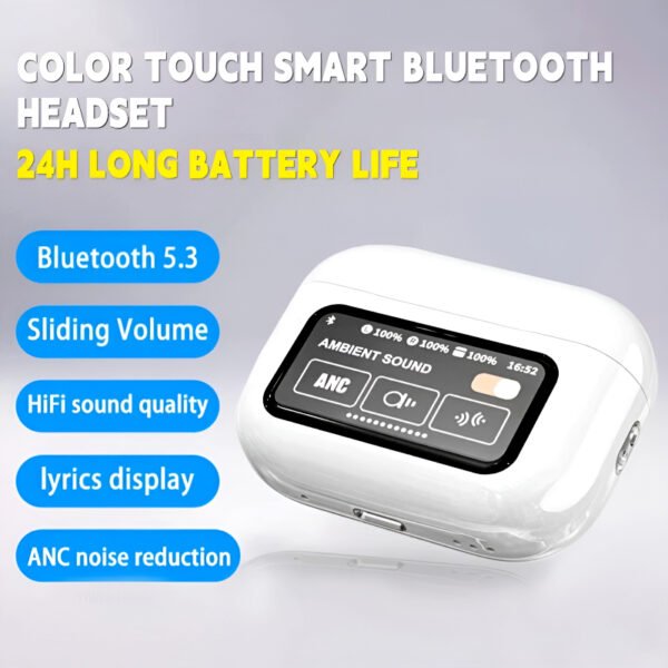 A9 Pro High Quality Sound, ENC Noise Reduction Wireless AirPods With Smart Touch Screen Control - Image 5