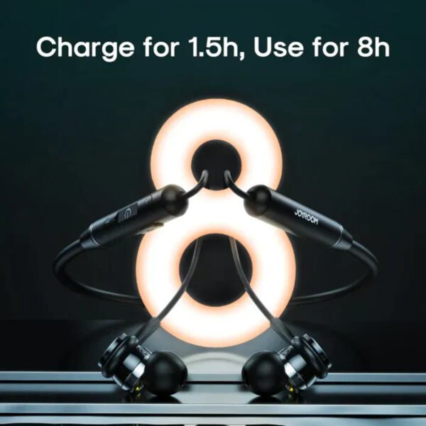 Joyroom JR D8 Semi-In-Ear Bluetooth 5.4 Earbuds – 30-Hour Playtime, AI Calls, and IP54 Water Resistance - Image 7