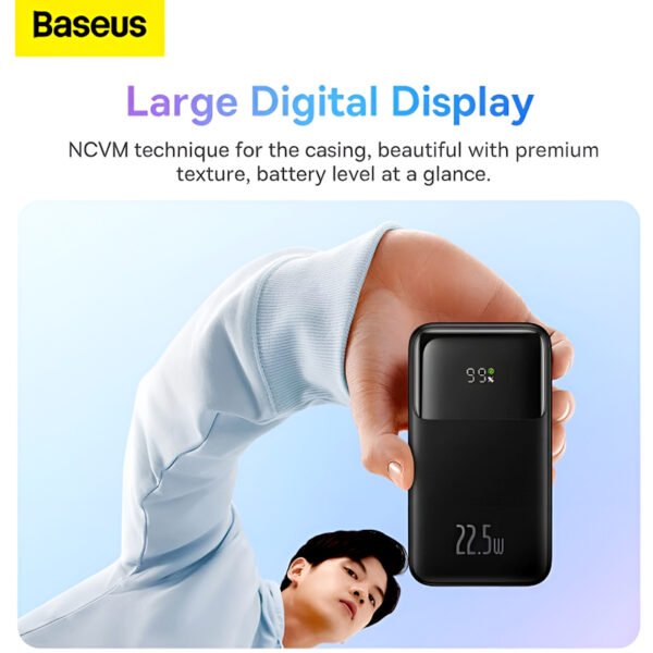 Baseus Comet Series 20000mAh 22.5W Dual-Cable Digital Display Fast Charging Power Bank - Image 14