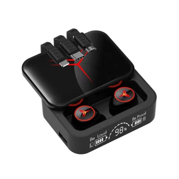 M88 V5.3 Dual Mode Zero Delay LED Display Wireless Earbuds With Power Bank Option - Image 10