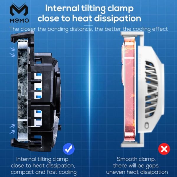 Memo Super Cool DLA7 Two-Gear Adjustment Gaming Phone Cooler With RGB - Image 3