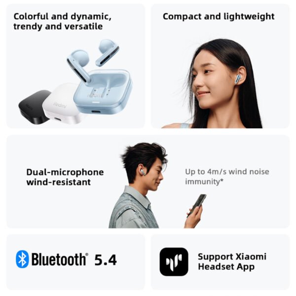Redmi Buds 6 Active Earbuds with Bluetooth 5.4 & Up to 30 Hours Playtime - Image 8