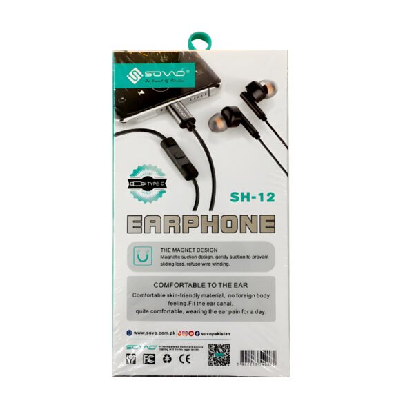 SOVO SH-12 RELAX (Type-C) 3D Stereo Sound Handsfree - Image 3