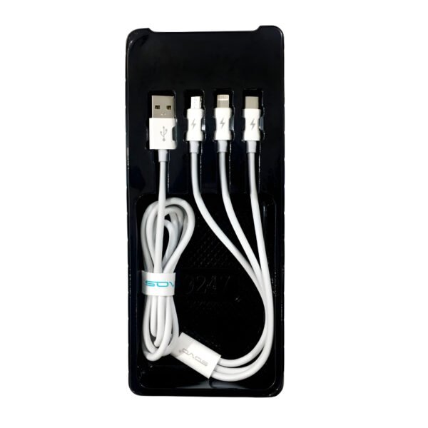 SOVO SC-301 High Quality 3.4A Fast Charge 3-In-1 USB Cable - Image 8