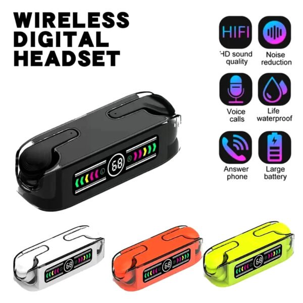 M12 Max TWS Bluetooth V5.3 LED Display Earbuds With Super Large Battery Capacity - Image 5