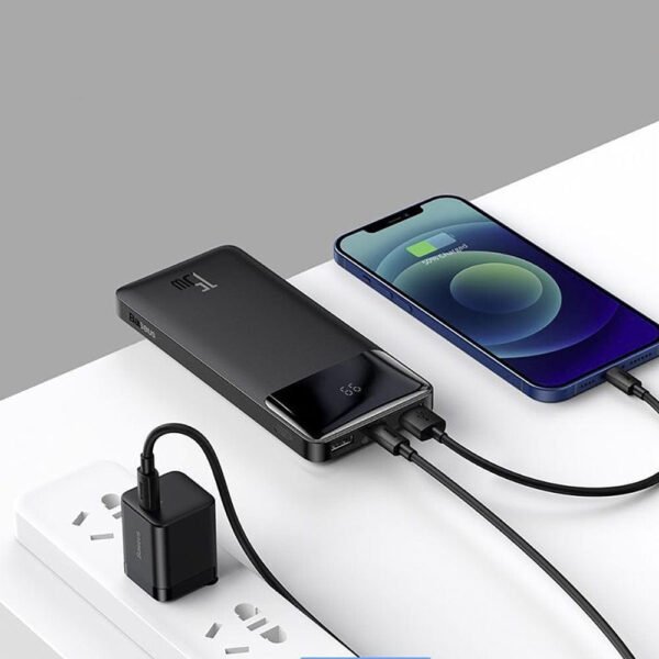 Baseus Bipow 10000mAh Quick Charging 15W Digital Display Portable Power Bank for Multiple Devices - Image 6