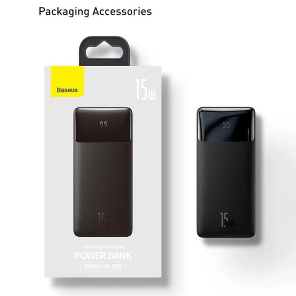 Baseus Bipow 10000mAh Quick Charging 15W Digital Display Portable Power Bank for Multiple Devices - Image 4