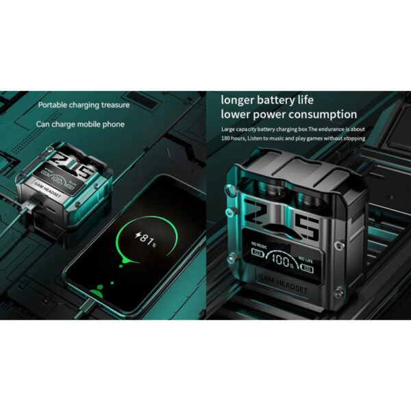 M25 Wireless 5.3 Gaming Earbuds With Built-In Dual Modes Gaming And Music - Image 3