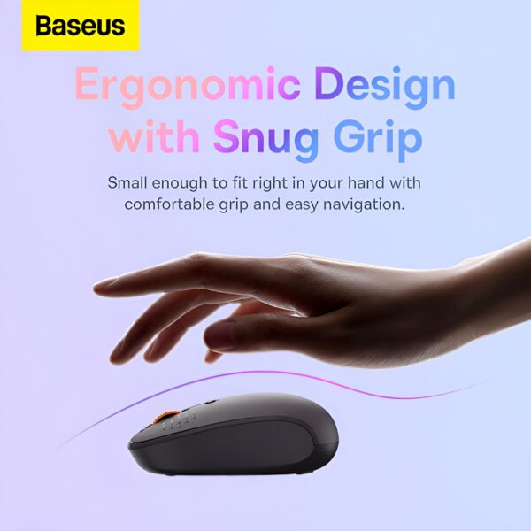 Baseus F01A Compact Silent Click Comfortable Design Wireless Mouse with Adjustable DPI - Image 6