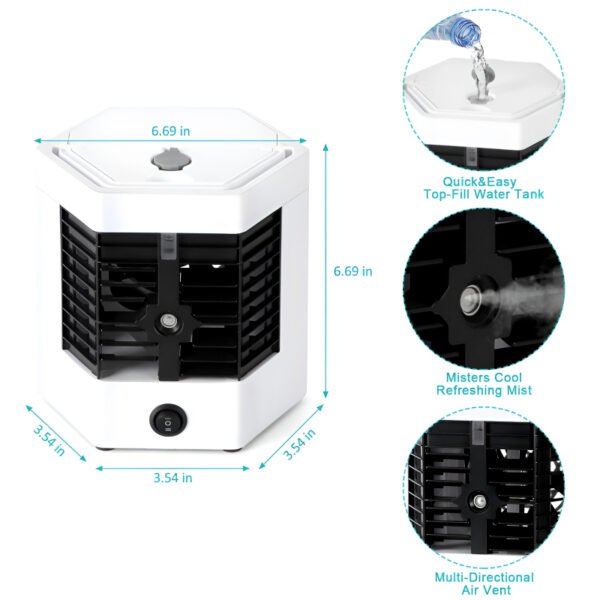 Ultra-Pro Arctic Cool Mini Portable Lightweight USB Air Cooler With 2x Cooling Power - Image 2