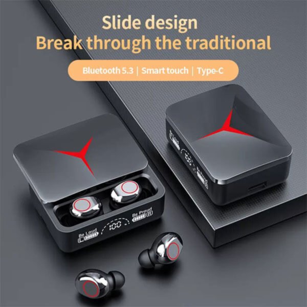 M90 Pro TWS Touch Control Wireless Bluetooth Earbuds With LED Display & Power Bank