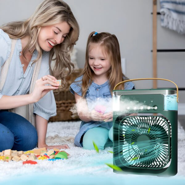 4-In-1 Multi-Functional Portable Air Humidifier Cooling USB Fan With 7-Color Night Light - Image 6