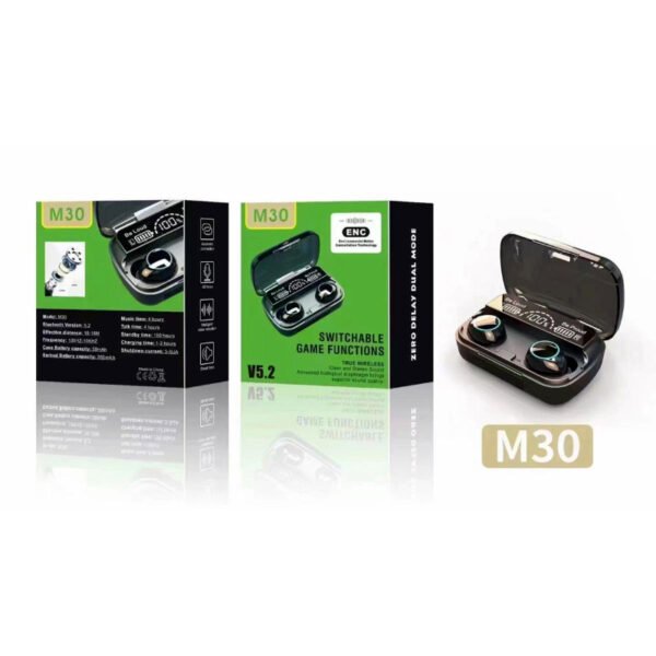 M30 TWS Bluetooth 5.2 Smart Touch Control Wireless Earbuds - Image 7