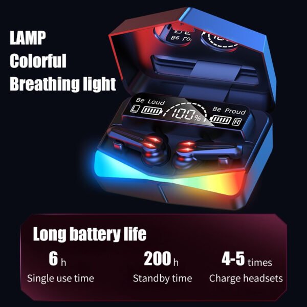 M28 Bluetooth 5.1 Touch Control Gaming Headset With Microphone And LED Display - Image 6