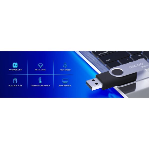 OSCOO 008U Classic Swivel USB 3.0 Flash Drive – 100% Original, 32GB/64GB/128GB High-Speed Pen Drive - Image 2