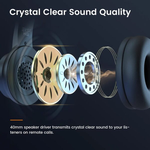 EKSA H12 3.5mm Stereo Wired Headset With Microphone For Call Center And Gaming - Image 9