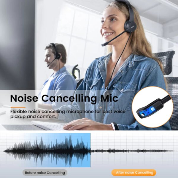 EKSA H12 3.5mm Stereo Wired Headset With Microphone For Call Center And Gaming - Image 10