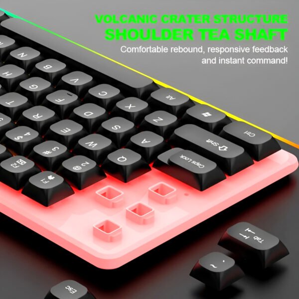 TX35 Limeide RGB Suspension Backlit Lightweight Luminous Wired Gaming Keyboard - Image 9