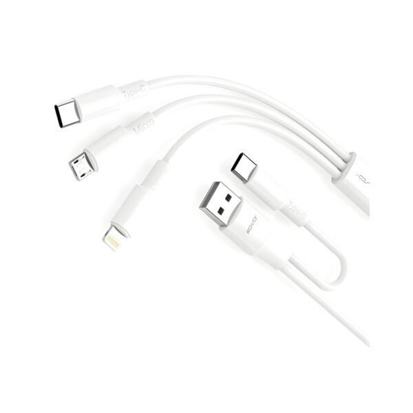 SOVO SC-501 Soft Silicone 45W Quick Charge 3-In-2 PD Cable - Image 6