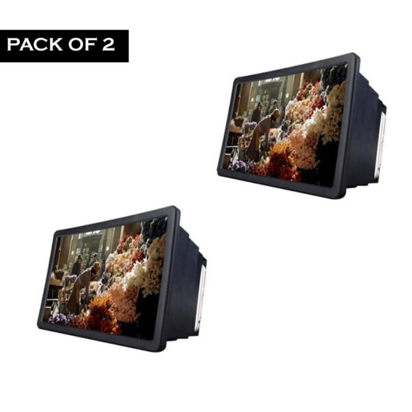 Pack Of 2 Portable 3D Video Enlarge Smartphone Screen Magnifiers - Image 4