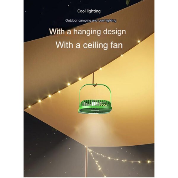 Wireless Portable Mini Brushless Fan with Super Large Wind Power, 3-Speed Setting, and LED Torch Light - Image 6