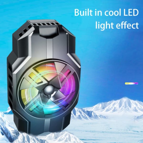 S3 Mobile Phone Radiator Strong Wind Low Noise Colorful Lights Non-Slip Fan
