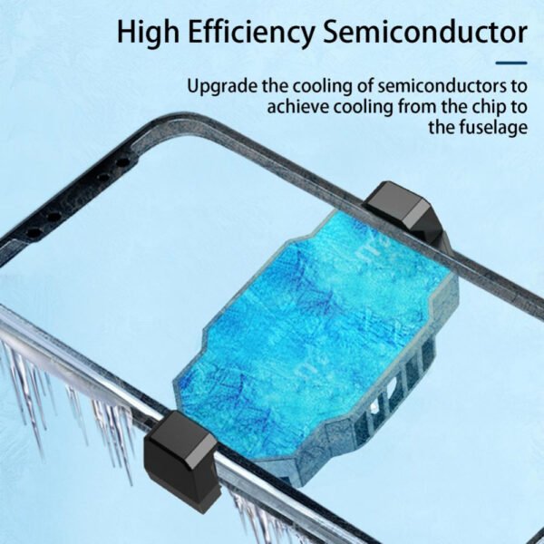 S3 Mobile Phone Radiator Strong Wind Low Noise Colorful Lights Non-Slip Fan - Image 5