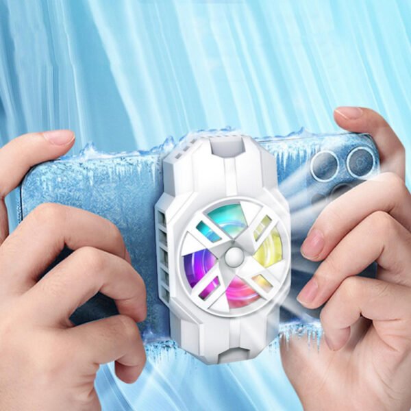S3 Mobile Phone Radiator Strong Wind Low Noise Colorful Lights Non-Slip Fan - Image 11