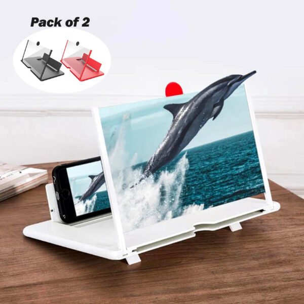 Pack Of 2 Foldable 3D Screen Magnifier Holder Stands For Mobile Phones - Image 7
