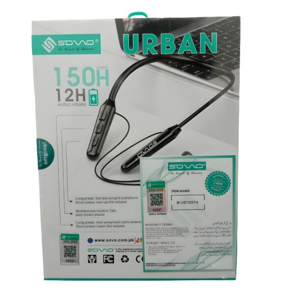 Sovo SNB-880 Urban High-Quality Wireless Stereo Neckband With Superior Sound - Image 4