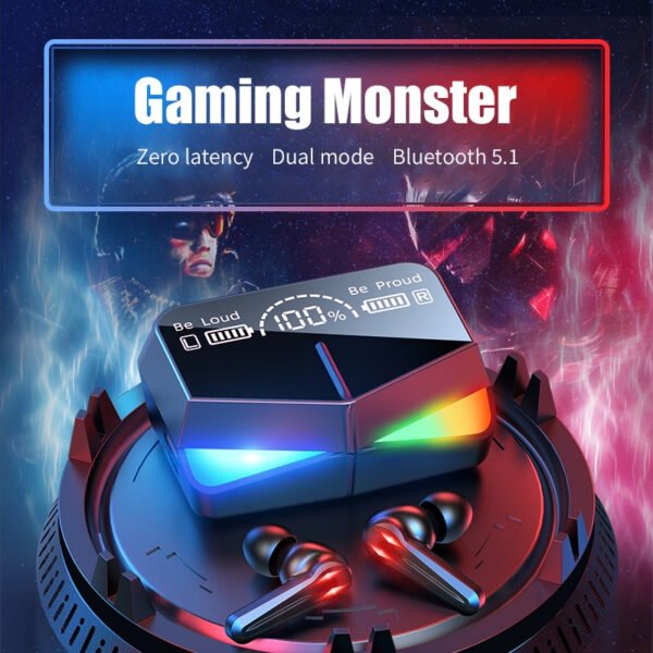 M28 Bluetooth 5.1 Touch Control Gaming Headset With Microphone And LED Display - Image 8