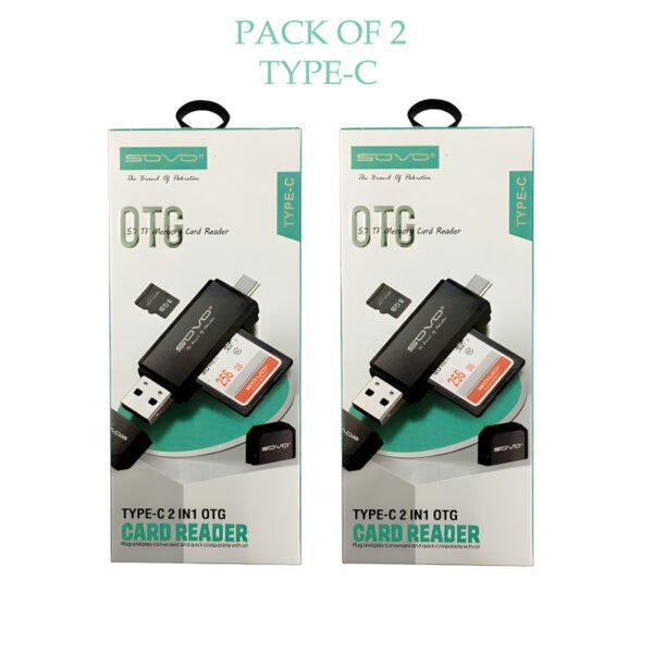 Pack Of 2 SOVO 2 In 1 OTG Card Reader MICRO And TYPE C - Image 5
