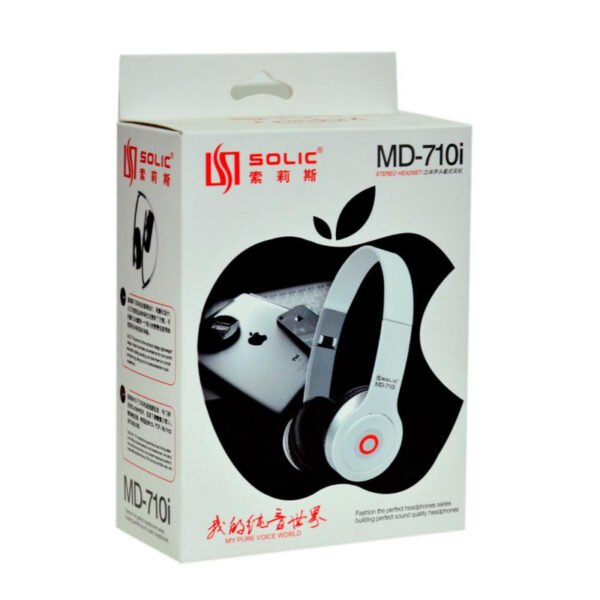 MD 710i High-Quality Stereo Headphones With Clear Sound And Microphone Ideal For Mobile And PC Use - Image 2