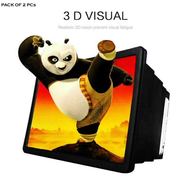 Pack Of 2 Portable 3D Video Enlarge Smartphone Screen Magnifiers - Image 2