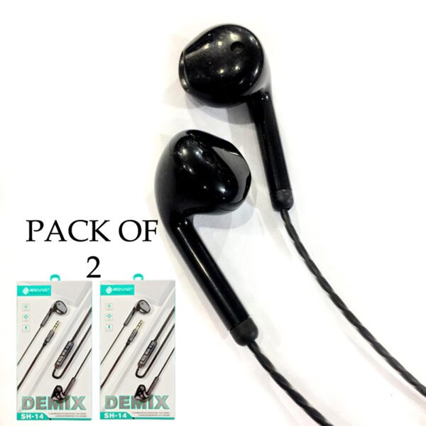 Pack Of 2 SOVO SH-14 DEMIX Stereo Sound Handsfree - Image 7