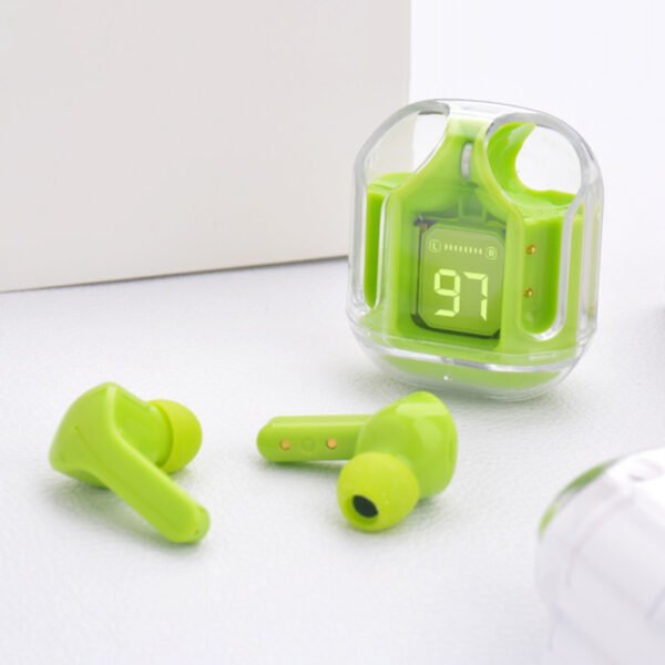 Bluetooth Compatible 5.3 LED Power Digital Display Stereo Sound Transparent Wireless Earbuds - Image 6