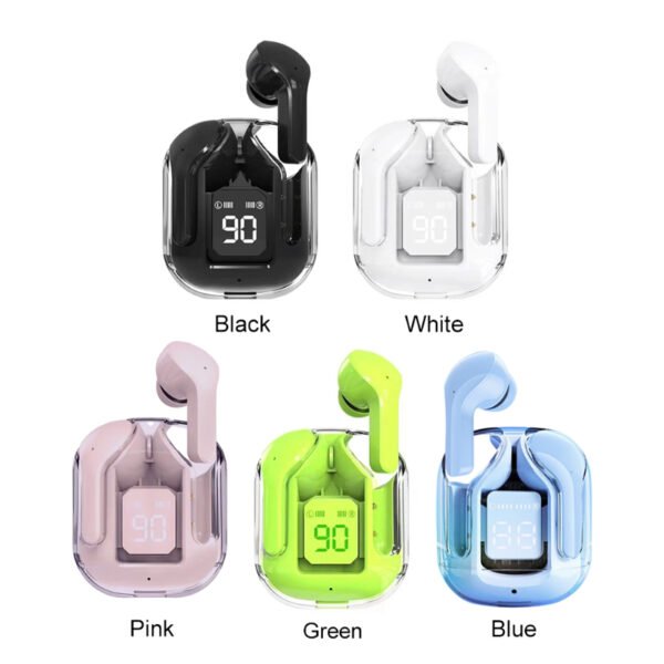 Bluetooth Compatible 5.3 LED Power Digital Display Stereo Sound Transparent Wireless Earbuds - Image 7