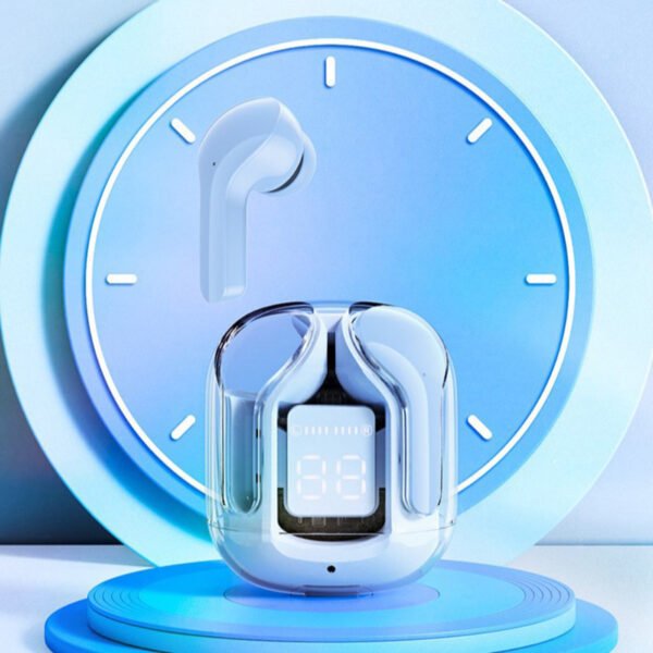 Bluetooth Compatible 5.3 LED Power Digital Display Stereo Sound Transparent Wireless Earbuds - Image 9