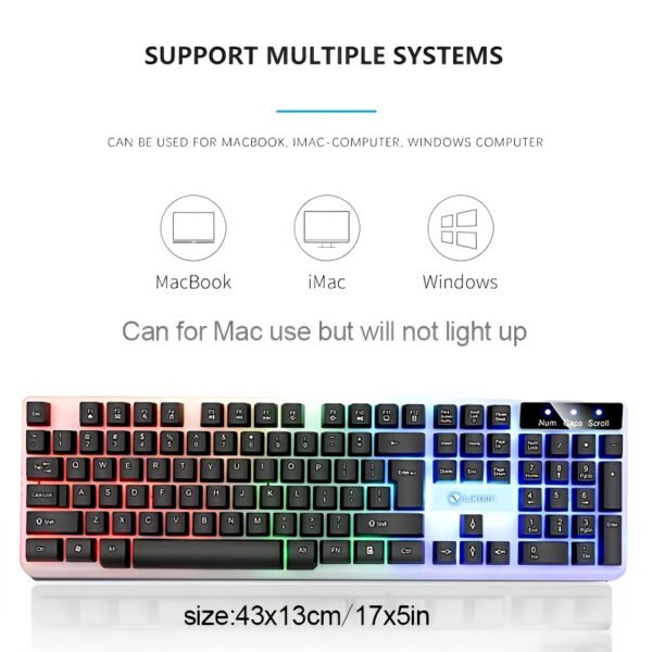 TX35 Limeide RGB Suspension Backlit Lightweight Luminous Wired Gaming Keyboard - Image 10