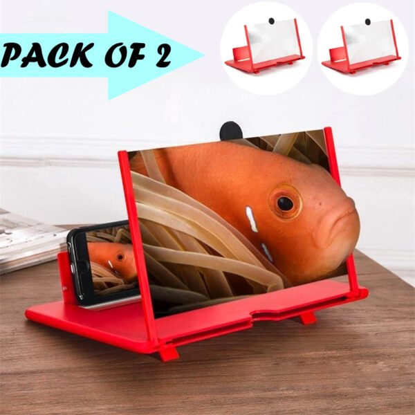 Pack Of 2 Foldable 3D Screen Magnifier Holder Stands For Mobile Phones - Image 11