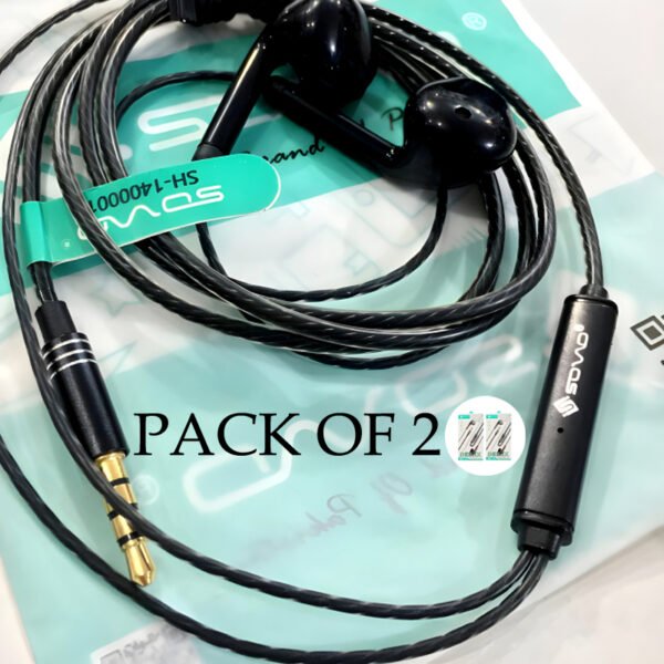 Pack Of 2 SOVO SH-14 DEMIX Stereo Sound Handsfree - Image 3