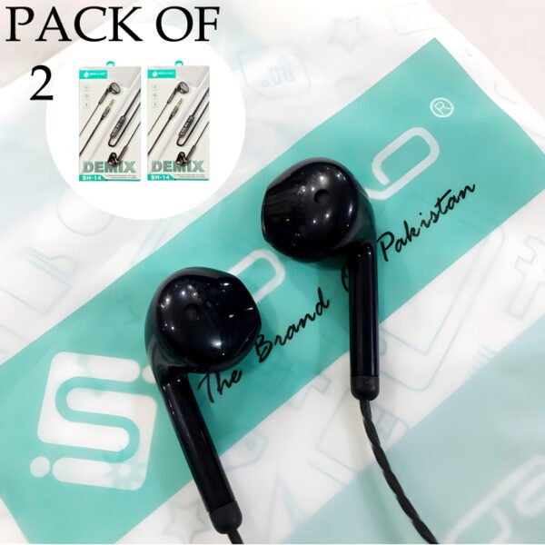 Pack Of 2 SOVO SH-14 DEMIX Stereo Sound Handsfree - Image 5