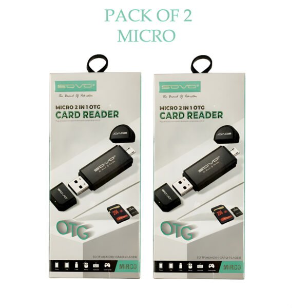 Pack Of 2 SOVO 2 In 1 OTG Card Reader MICRO And TYPE C - Image 7