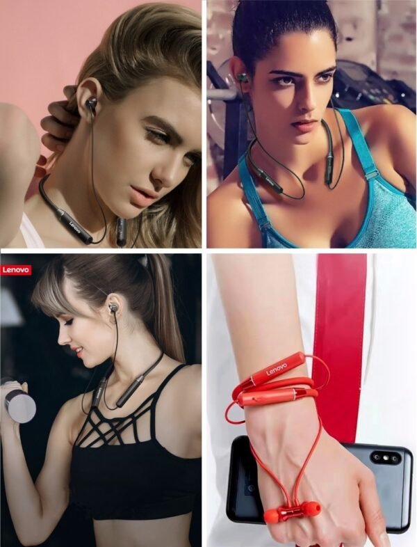 Lenovo HE05 Bluetooth 5.0 Neckband Wireless Stereo Sports Magnetic Headphones IPX5 Waterproof - Image 6