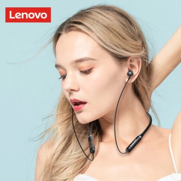 Lenovo HE05 Bluetooth 5.0 Neckband Wireless Stereo Sports Magnetic Headphones IPX5 Waterproof - Image 10