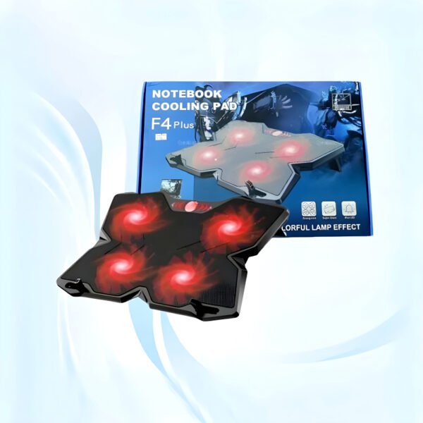F4 Plus Notebook Cooling Pad Ultimate Cooling Power With Silent Operation And Vibrant LED Effects - Image 6